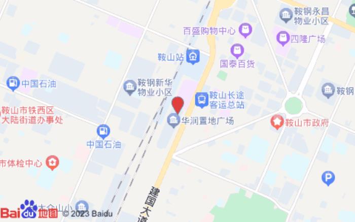 睿柏·云酒店(鞍山站前萬(wàn)象匯店)位置圖