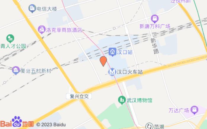 桔子酒店(武漢漢口火車站廣場(chǎng)店)位置圖