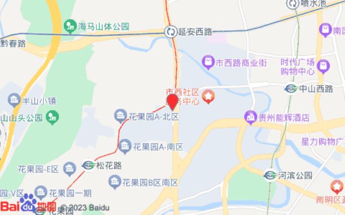 貴陽花果園文創(chuàng)園輕居酒店位置圖