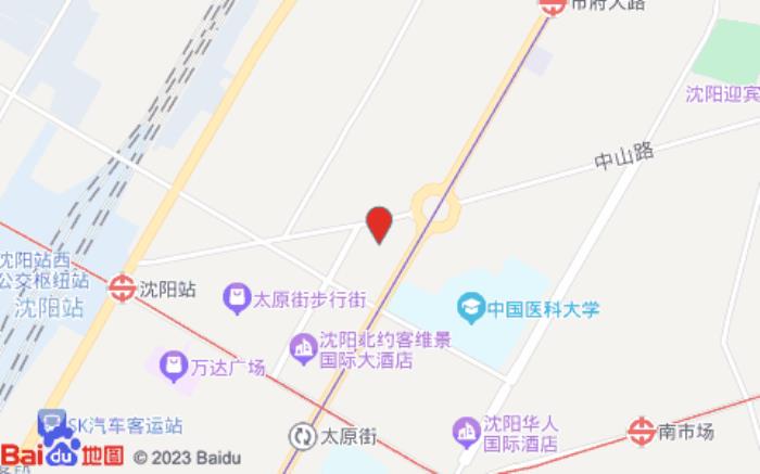 沈陽中山廣場亞朵酒店位置圖