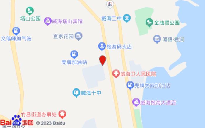 格林電競酒店(威海青島北路大潤發店)位置圖