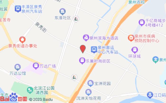 漢庭優佳酒店(泉州泉秀街店)位置圖
