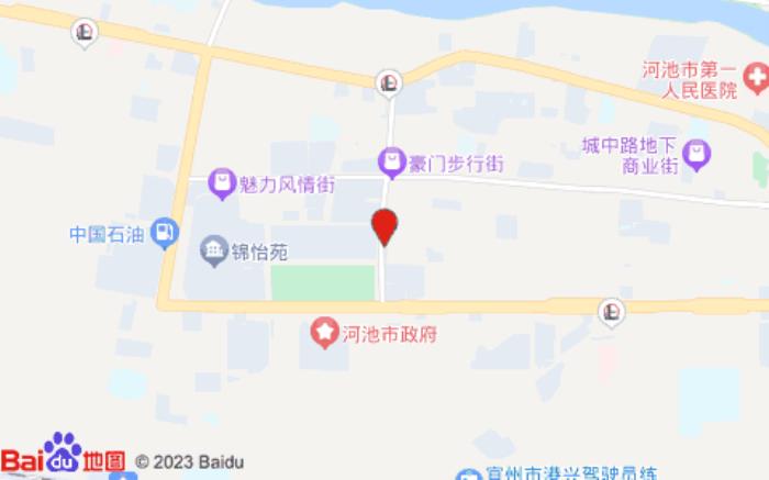 7天酒店(河池市政廣場中心店)位置圖