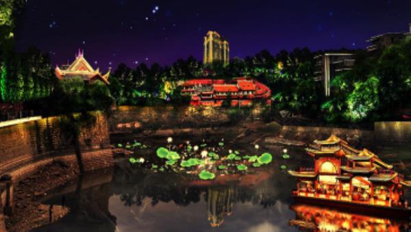自貢夜游釜溪